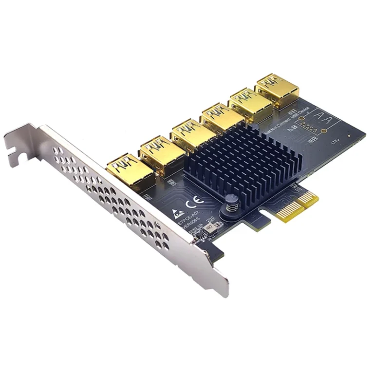 PCI Express Multiplier PCIE 1 to 6 USB3.0 Riser Card 